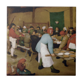 Ländliche Hochzeit durch Pieter Bruegel das Fliese