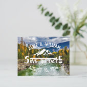 Ländliche Hochzeit im Gebirge | Save-the-Date-Post Ankündigungspostkarte (Stehend Vorderseite)