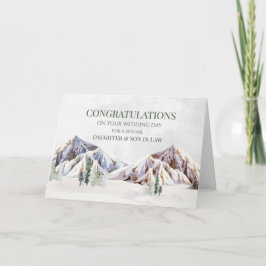Ländliche Hochzeit im Gebirge Tochter Schwiegersoh Dankeskarte