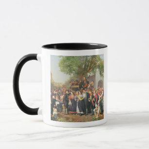 Ländliche Hochzeit in Niederösterreich (Öl auf Tasse