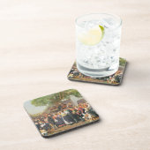 Ländliche Hochzeit in Niederösterreich (Öl auf Untersetzer (Rechte Seite)