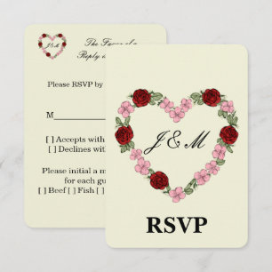 Ländliche Hochzeit RSVP Karte