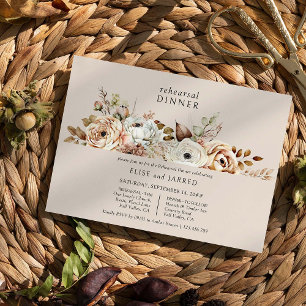 Ländliche Hochzeits-Country-Florale Probeessen Einladung