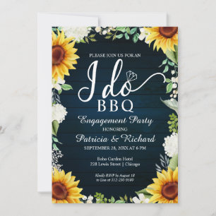 Ländliche Hochzeitsankündigung BBQ 'Ich heirate' Ankündigung