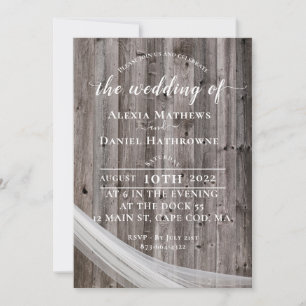 Ländliche Hochzeitseinladung Einladung