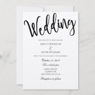Ländliche Hochzeitseinladung. Typografie lädt Kraf Einladung