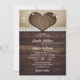 Ländliche Hochzeitseinladungen im Landhausstil Einladung
