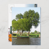 Ländliche holländische Szene Rowboat in Canal Post Postkarte (Vorne/Hinten)