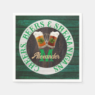 Ländliche Holz-Cheers-Biere-Scherereien Serviette