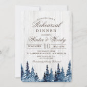 Ländliche Holzbäume Probe-Dinner-Einladung Einladung (Vorderseite)