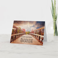 Ländliche Holzbrücke zum Geburtstag auf dem Land