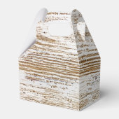 Ländliche Holzstruktur-Hirsch-Wald-Monogramm Geschenkschachtel (Rückseite)