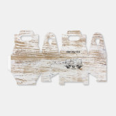 Ländliche Holzstruktur-Hirsch-Wald-Monogramm Geschenkschachtel (Ungefaltet)
