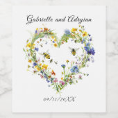 Ländliche Hummel-Adresse Weinetikett (Einzelnes Label)