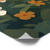 Ländliche Hütte mit Wildblumen Poster (Ecke)