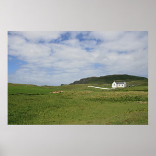 Ländliche irische Kirche Poster