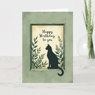 Ländliche Katzen-Geburtstagskarte Karte