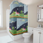 Ländliche Kirche Duschvorhang (Beispiel)