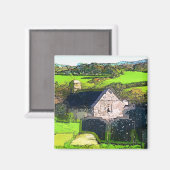 LÄNDLICHE KIRCHE MAGNET (Vorderseite/Rückseite)