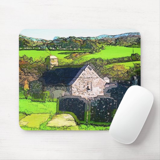 LÄNDLICHE KIRCHE MOUSEPAD (Mit Mouse)