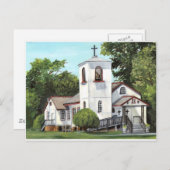 Ländliche Kirche Postkarte (Vorne/Hinten)