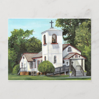 Ländliche Kirche Postkarte