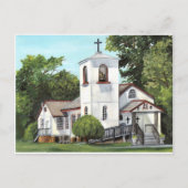 Ländliche Kirche Postkarte (Vorderseite)