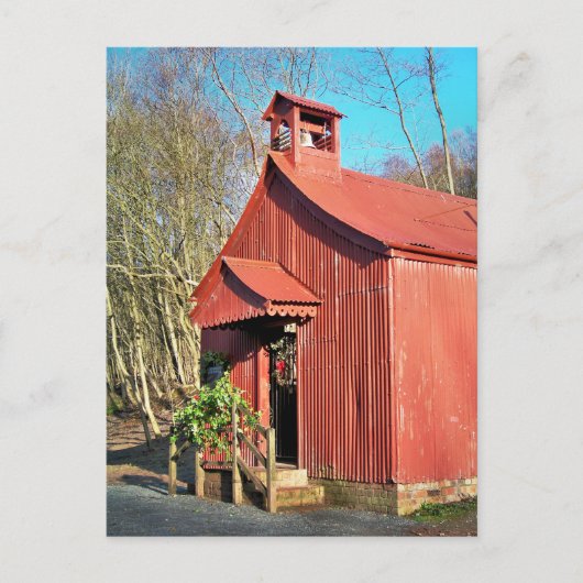 LÄNDLICHE KIRCHE POSTKARTE (Vorderseite)