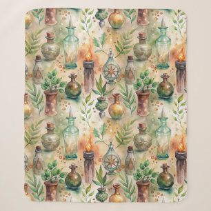 Ländliche Kräuterflaschen Grün Braun Sherpadecke