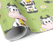 Ländliche Kühe Geschenkpapier (Rolleneckpunkt)