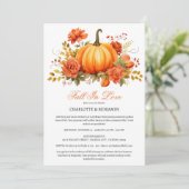 Ländliche Kürbis-Herbst- oder Herbst-Paar-Dusche Einladung (Stehend Vorderseite)