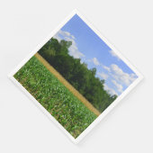 Ländliche Landschaft eines Mais- und Weizenfeldes  Serviette (Ecke)