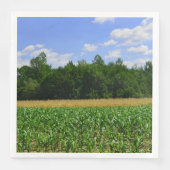 Ländliche Landschaft eines Mais- und Weizenfeldes  Serviette (Vorderseite)