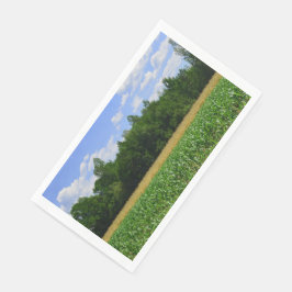 Ländliche Landschaft eines Mais- und Weizenfeldes  Serviette