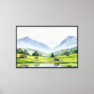 Ländliche Landschaft Leinwanddruck