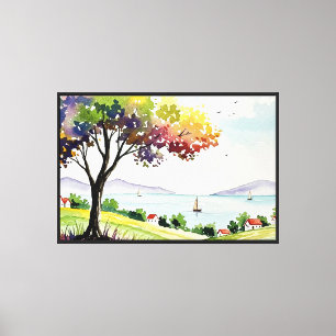 Ländliche Landschaft Leinwanddruck