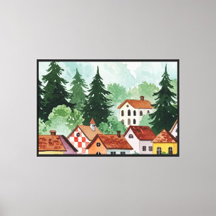 Ländliche Landschaft Leinwanddruck