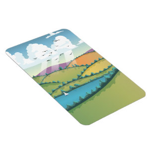 Ländliche Landschaft. Magnet