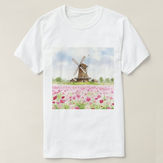 Ländliche Landschaft T-Shirt (Design vorne)