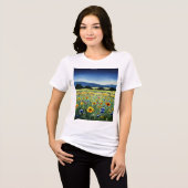 Ländliche Landschaft Tri-Blend Shirt (Vorderseite voll)