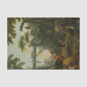 Ländliche Landschaft von Jean-Baptiste Huet Seidenpapier