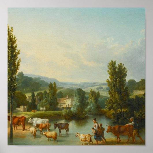 Ländliche Landschaftswandkunstposter Poster (Vorne)