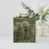 Ländliche Liebe, 1882 Postkarte (Stehend Vorderseite)