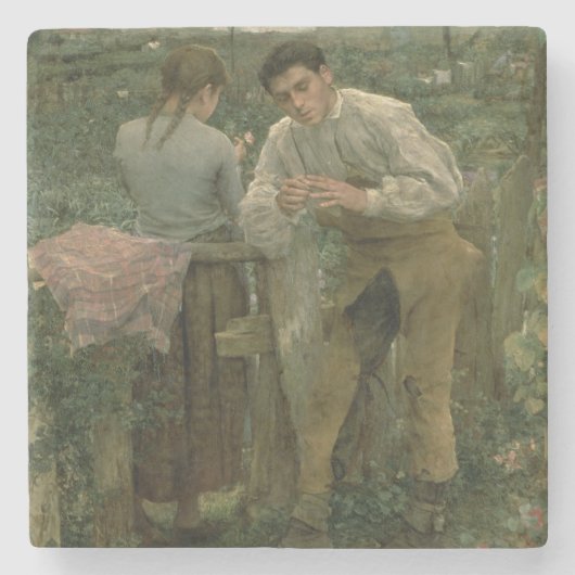 Ländliche Liebe, 1882 Steinuntersetzer (Vorderseite)