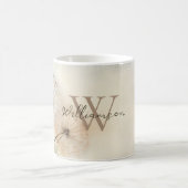 Ländliche Löwenzahn-Monogramm Kaffeetasse (Mittel)