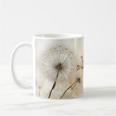 Ländliche Löwenzahn-Monogramm Kaffeetasse (Links)