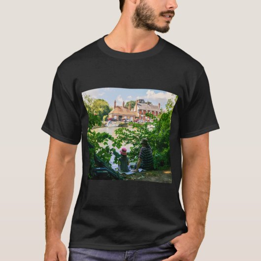Ländliche Mädchen fischen auch T-Shirt (Vorderseite)