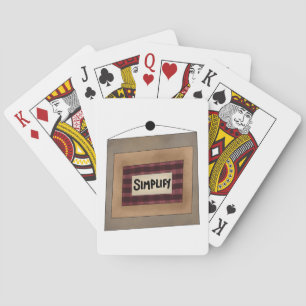 Ländliche Minimalistische Simplify-Wort-Kunst Spielkarten