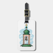 Ländliche orthodoxe Kirchen-Glockenturm Gepäckanhänger (Vorderseite vertikal)