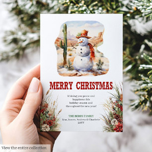 Ländliche Prairie-Weihnachtsgrußkarte zum Download Feiertagskarte